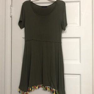 Fringe-Hem Dress